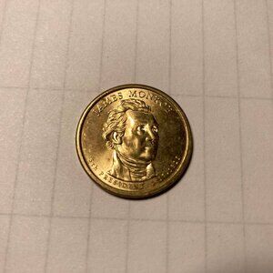 James Monroe 5th President 1817-1825 One Dollar Gold Coin position A STAMP P